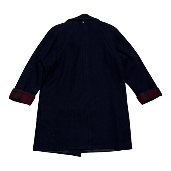 VINTAGE 70s THUNDER BAY Wool Blue Luxury Retro Winter Parka Pea Coat Womens 8 - Picture 5 of 5